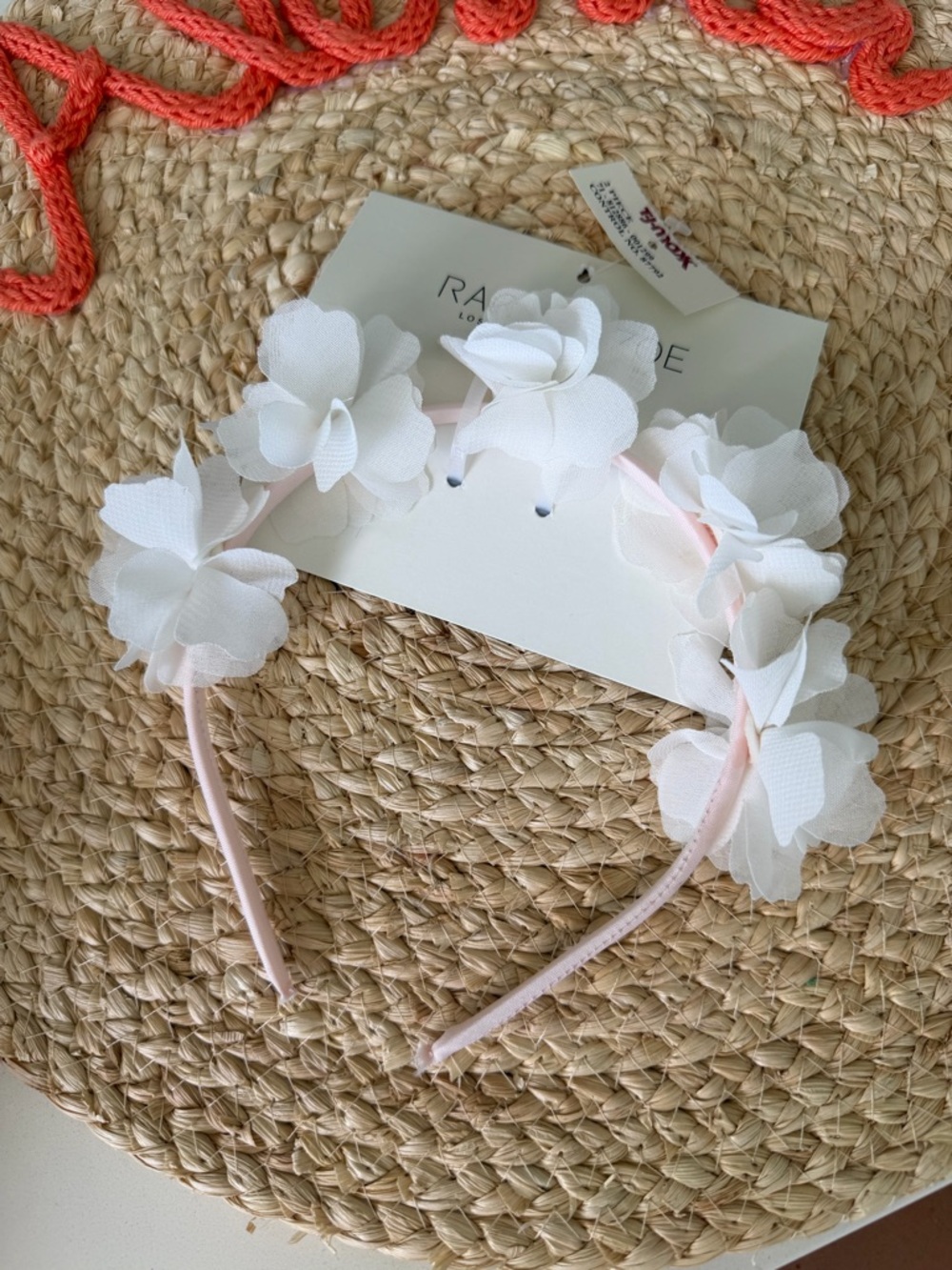 Rachel Zoe Kids White Floral Headband - NWT